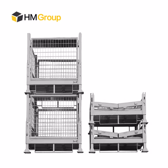 Customized Logistics Equipment Durable Stacking Wire Mesh Pallet Cage Stillage