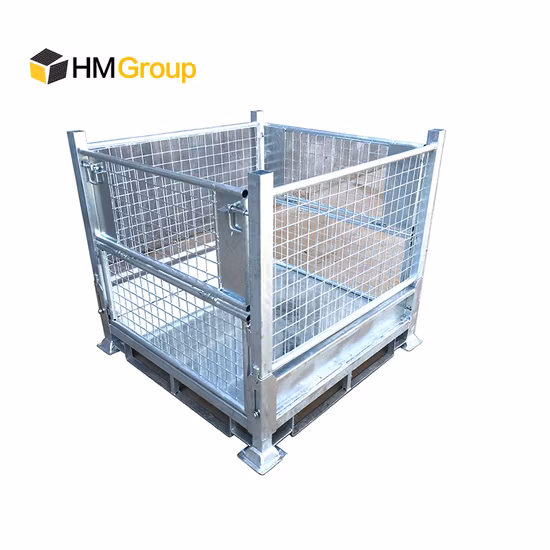 Customized Logistics Equipment Durable Stacking Wire Mesh Pallet Cage Stillage