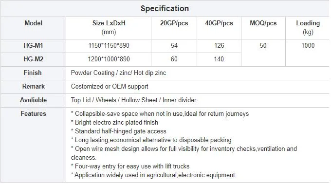 Cage Wire Mesh Gas Cylinder with Wheels Foldable Metal Pallet Collapsible Bin Box Storage Container