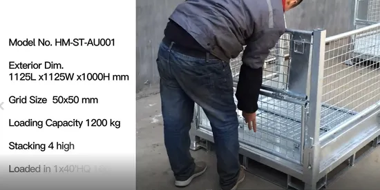Customized Logistics Equipment Durable Stacking Wire Mesh Pallet Cage Stillage